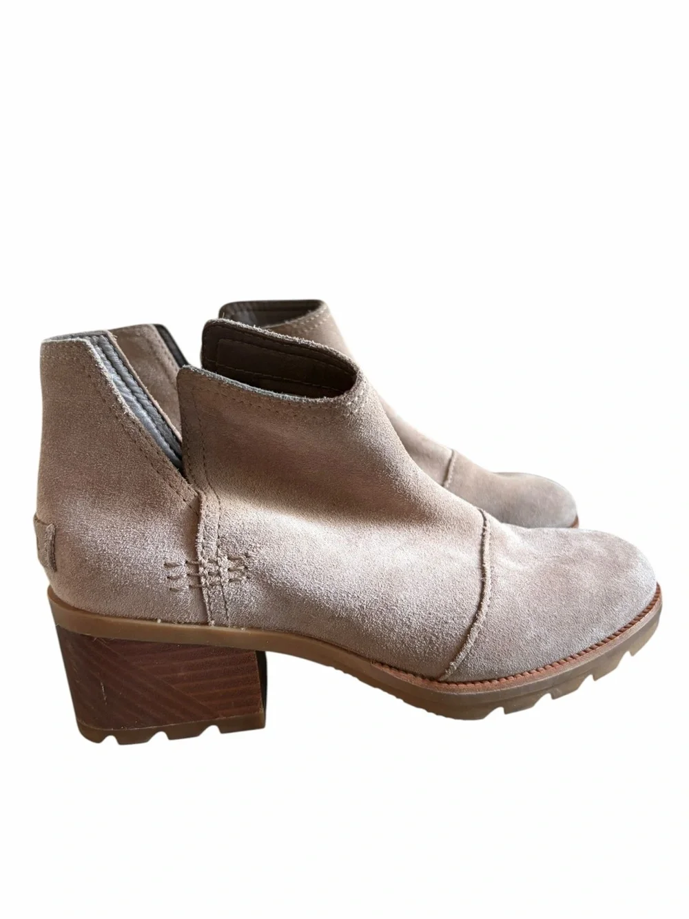 Sorel Cate cut-out booties Beige Suede